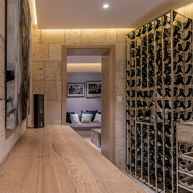 Villa Feodora wine cellar